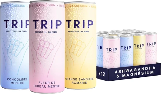 Mindful Blends - Multipack de boissons pétillantes (x4 Fleur de Sureau Menthe, x4 Orange Sanguine Romarin, x4 Concombre Menthe) - (pack de 12 x 250ml)