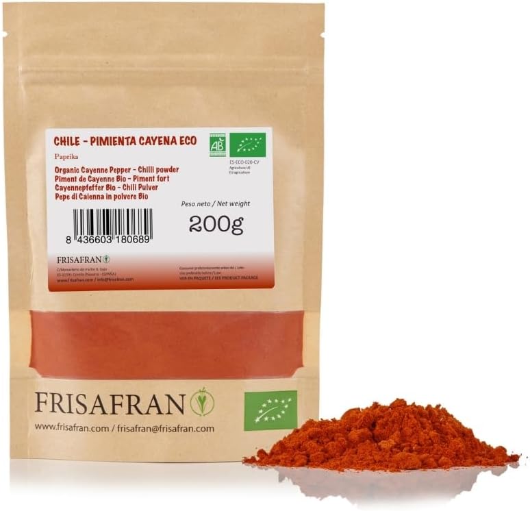 Piment de Cayenne en Poudre Bio 200g - Piment de Cayenne moulu - cayenne moulu - piquant - Piment Cayenne - Cayenne Pepper - Cayenne - Poivre Cayenne - sans additifs - récolter du poivre
