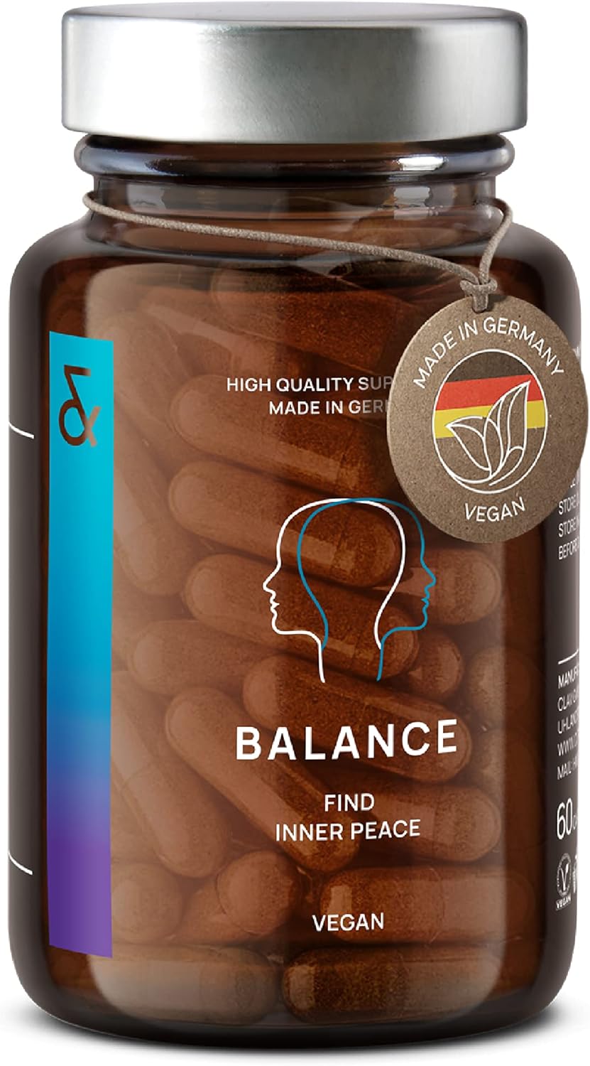 N°5 BALANCE - Diminue Stress et Anxiété - Ashwagandha, Safran, Rhodiola, Magnésium, Vitamine B5 - Anti Stress Naturel - 60 Gélules - 30 jours de Relaxation