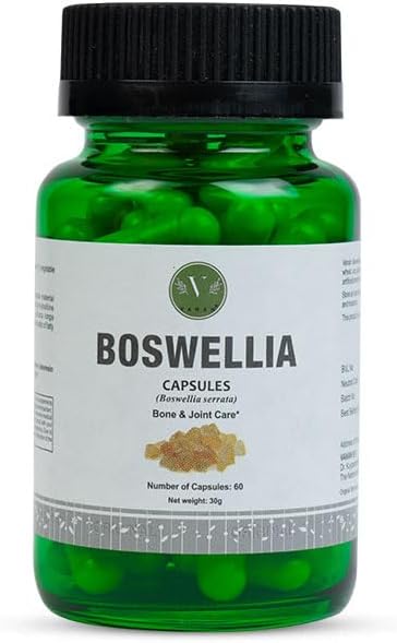 Compléments alimentaires ayurvédiques Vanan Boswellia (60 capsules) - Formule ayurvédique pour des os solides et des articulations souples - Améliore la mobilité naturelle -