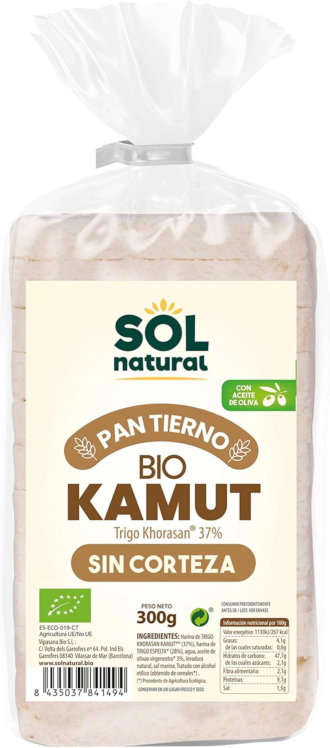 Pain moelleux Kamut sans croûte bio 300 g