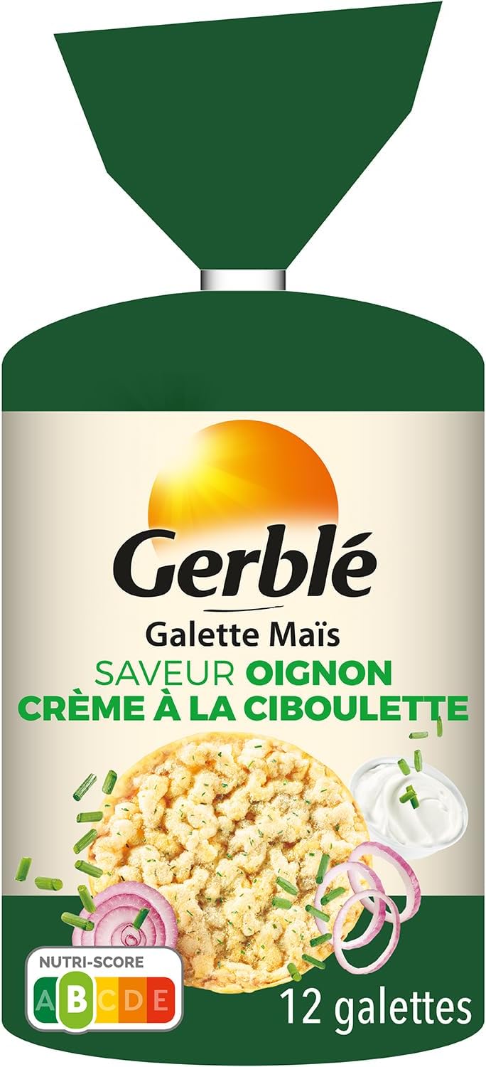 Galettes De Maïs Saveur Oignon Et Ciboulette, 12 Galettes, 124g, 210590