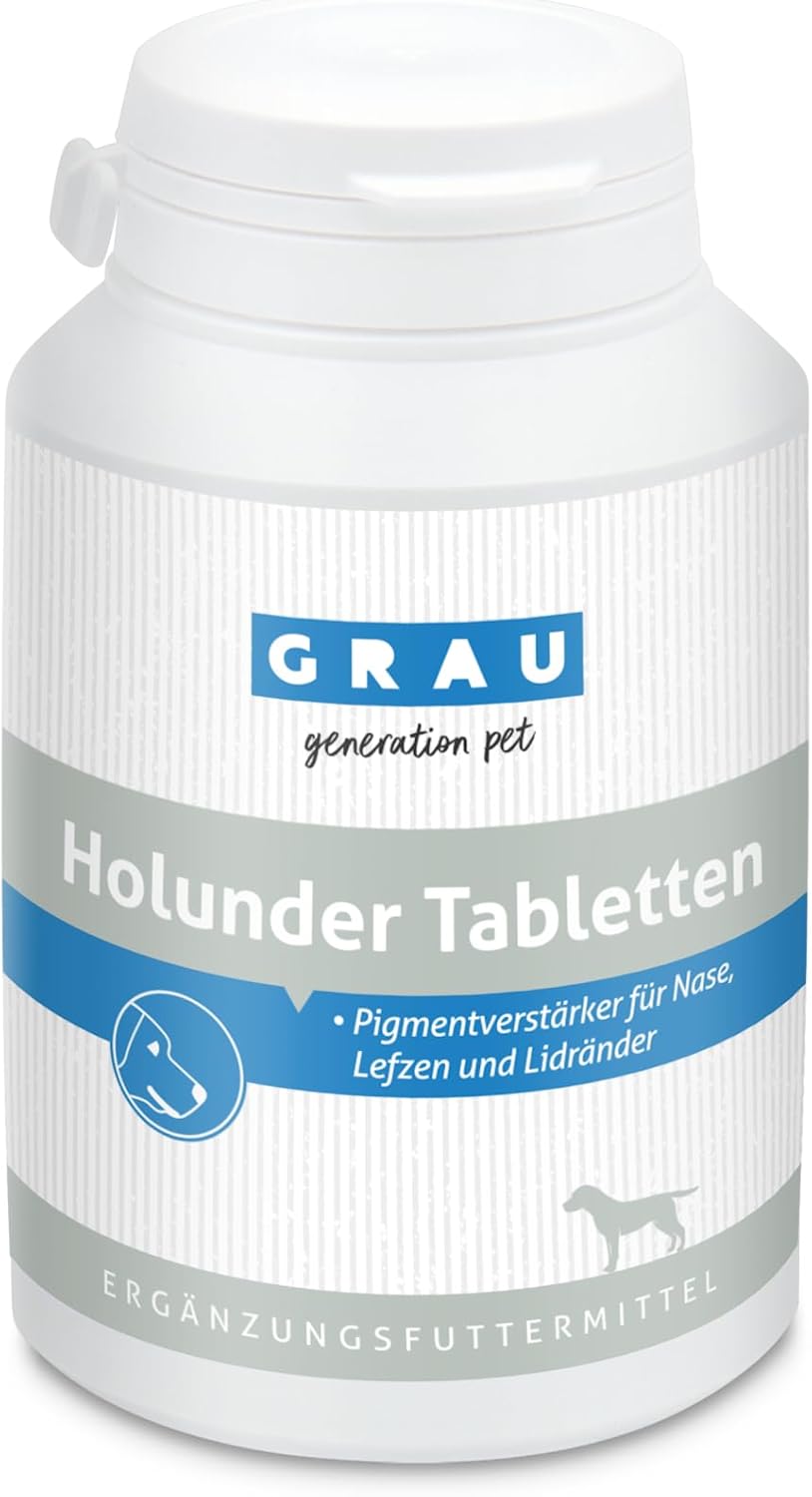 GRAU L’original Comprimés De Sureau, Pour La Pigmentation De La Peau Sans Poils, Lot De 1 (1 x 200 Pièces), Complément Alimentaire Pour Chiens