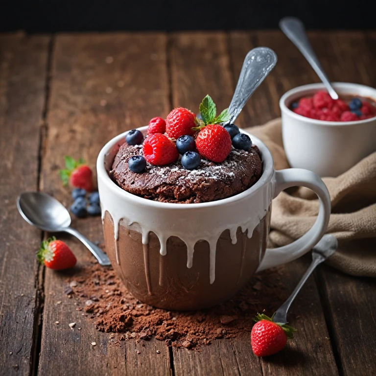 Un mug cake au chocolat sain pour vos envies gourmandes