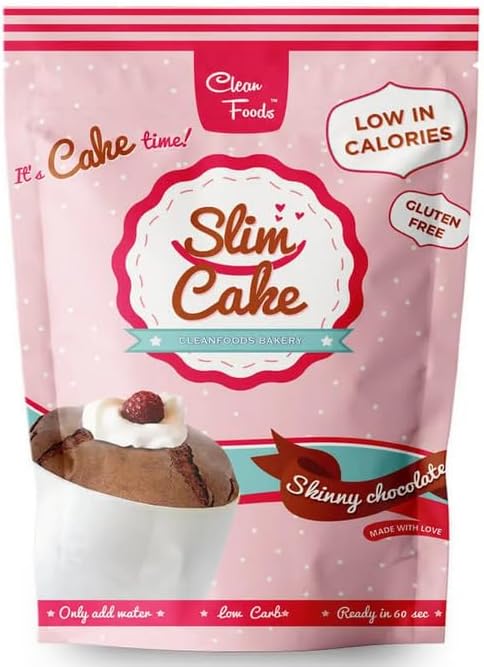 CleanFoods SlimCake 67 calories mug cake l saveur chocolat l 5 mug cake I Konjac Glucomannan I sans gluten I sans sucre I préparé en 60 secondes l mugcake