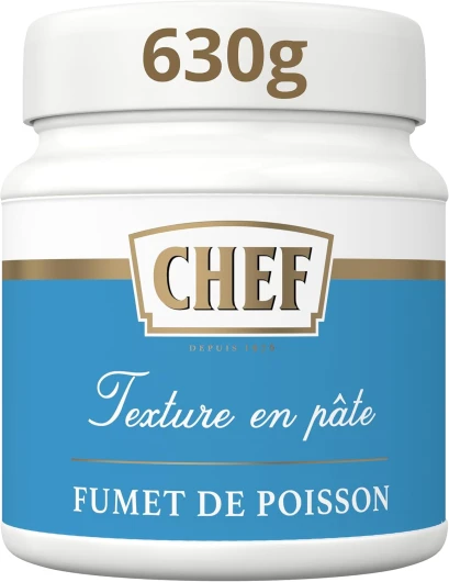 Fumet de Poisson Premium - Pâte Concentrée à Base d'Extrait de Poisson Blanc - Gain de temps en Cuisine - Aide Culinaire, Sauce, Fonds, Fumet - Pot de 630g pour 9L à 15L