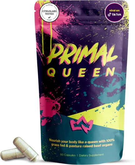 Primal Queen Beef Organs Superfoods – 6 organes de bœuf essentiels optimisés pour les femmes (foie de bœuf, reins, cœur et 3 autres) – 100 % nourris à l'herbe, bovins élevés en pâturage – Équilibre