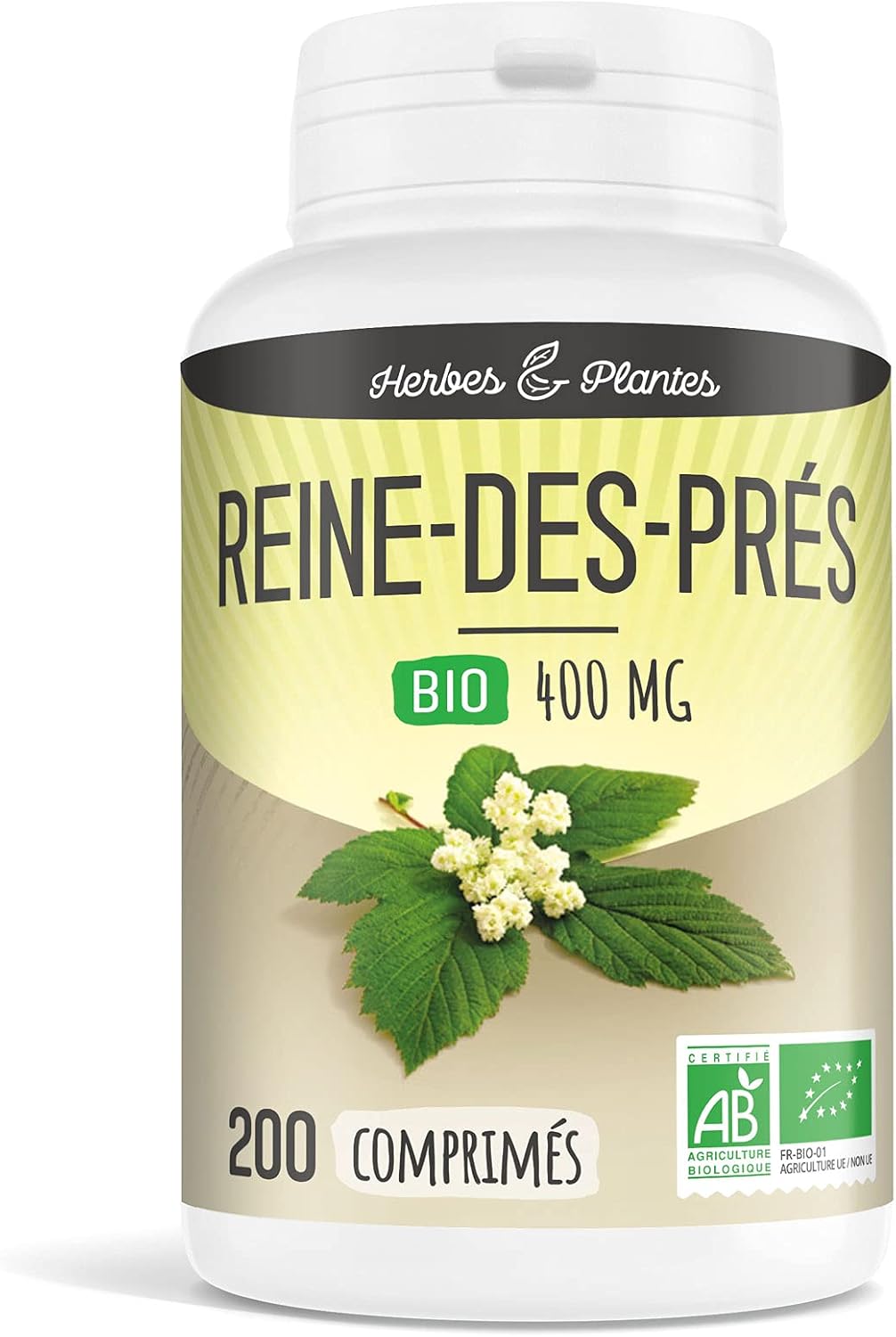 Herbes Et Plantes Reine des Prés Bio 200 Comprimés 400 mg