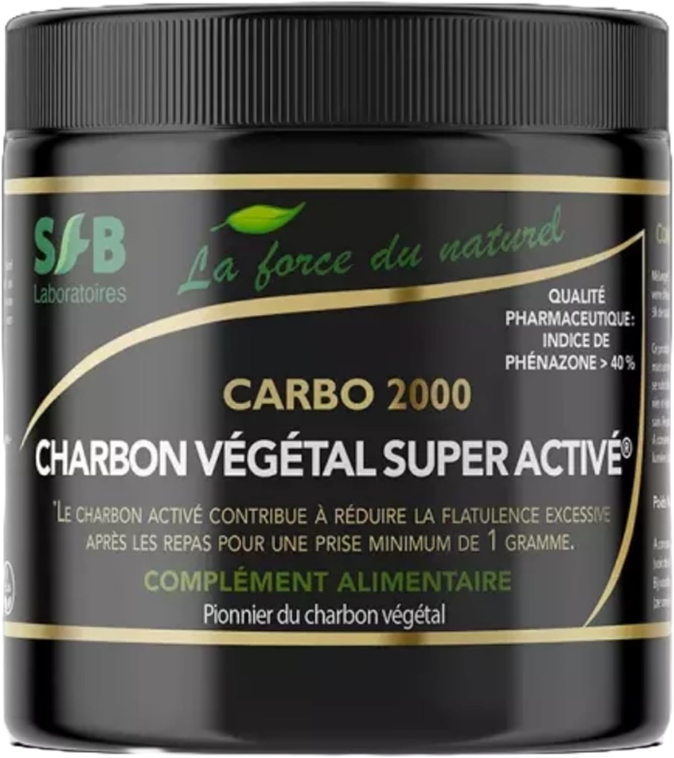 �SFB Laboratoires Carbo 2000 - Charbon Végétal Super Activé en poudre - 300 g - Adsorption Exceptionnelle - Soulage Inconforts Digestifs et Purifie l'Organisme - Cure et Detox