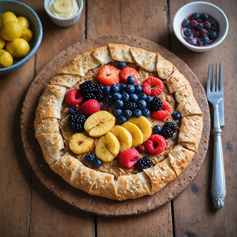 Une délicieuse galette aux flocons d'avoine pour le petit déjeuner