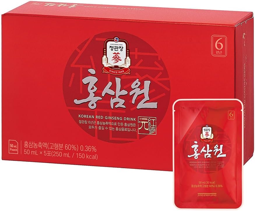 Extrait de ginseng rouge 100% coréen 30 Packs: jujujube, gingembre, cannelle, paquets de boosters d'énergie naturels de type Gojiberry, soutien immunitaire et soutien au stress