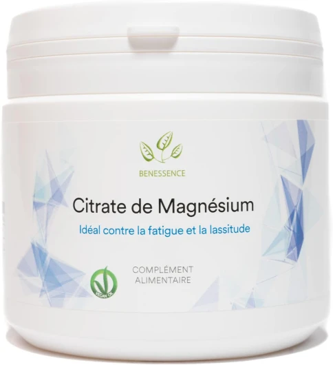 Citrate De Magnésium en poudre soluble - Intégrateur Alimentaire - 125 jours d'intégration- 500 g