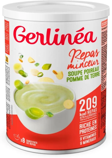 Soupe Poireau Pomme de Terre - Substituts de repas riche en protéines - Soupe déshydratée - Repas Minceur - contient 8 repas