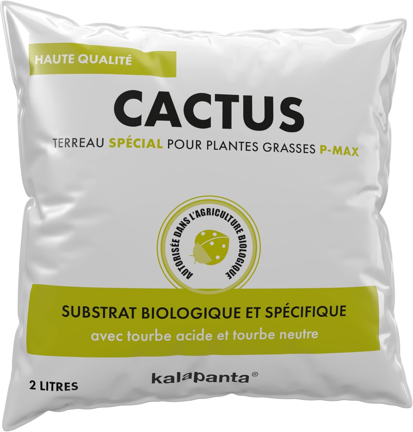 Terreau Cactus, Plantes Grasses, Succulentes et Cactées, 2L - 100% Naturel et Biologique, Parfait pour Les Plantes succulentes et Les Cactus d'intérieur et d'extérieur