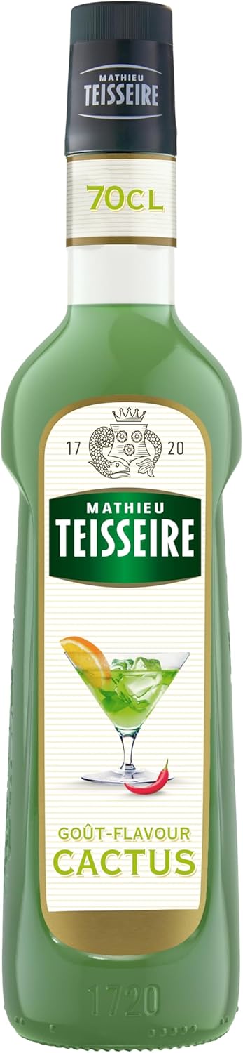 Sirop de Cactus Mathieu Teisseire, pour boissons cocktails avec ou sans alcool, sodas bouteille de 70cl