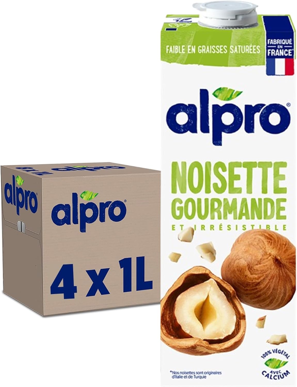 Boisson Végétale - Noisette - 1L - Lot de 4x1L