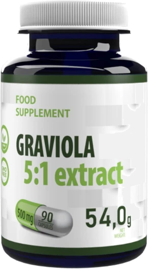 Extrait de fruit de Graviola équivalent à 2500 mg (500 mg d'extrait 5:1) 90 gélules végétales, Testé par un Laboratoire tiers, sans gluten ni OGM