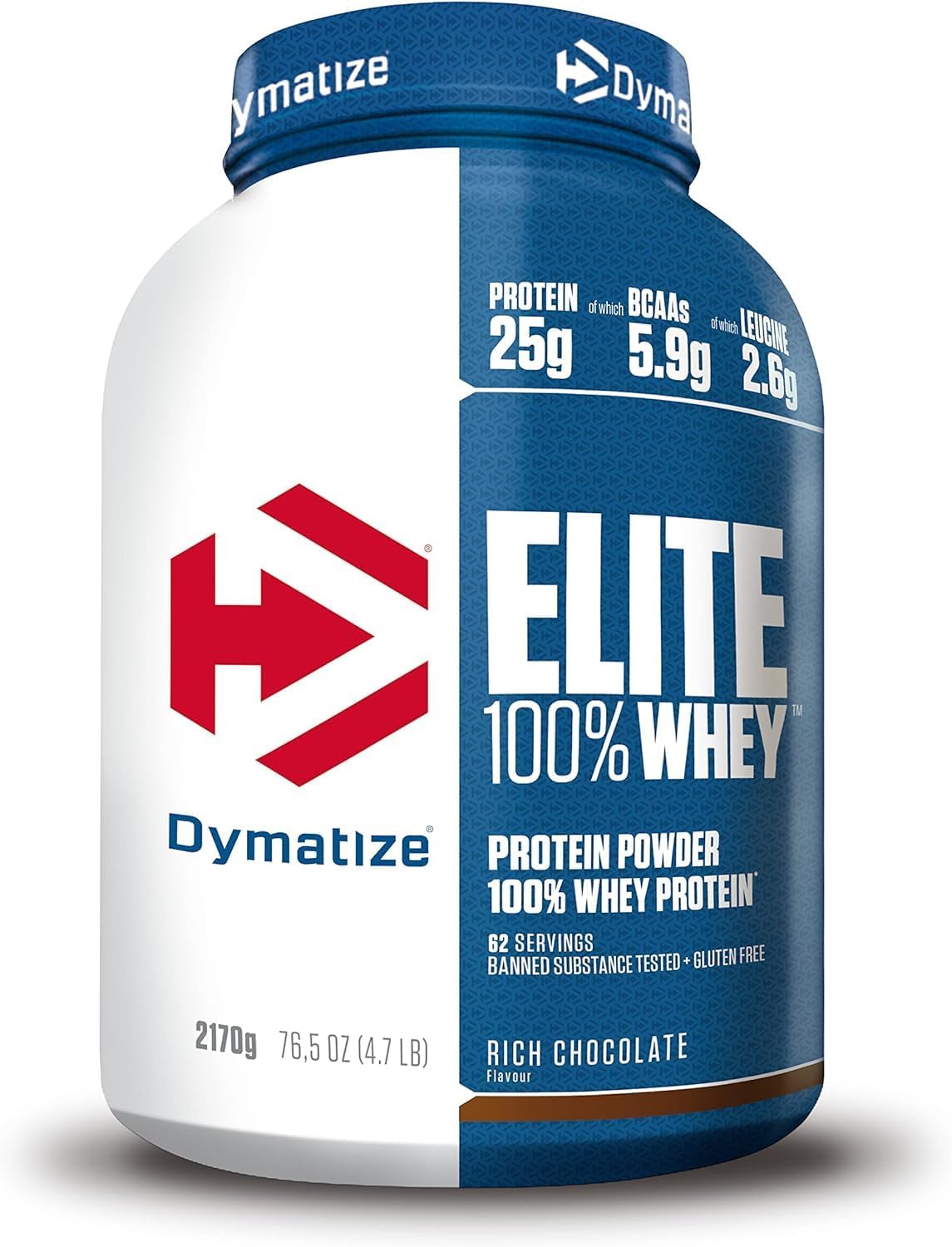 Elite 100% Whey Rich Chocolate 2170g - Low Sugar Whey Protein + BCAAs