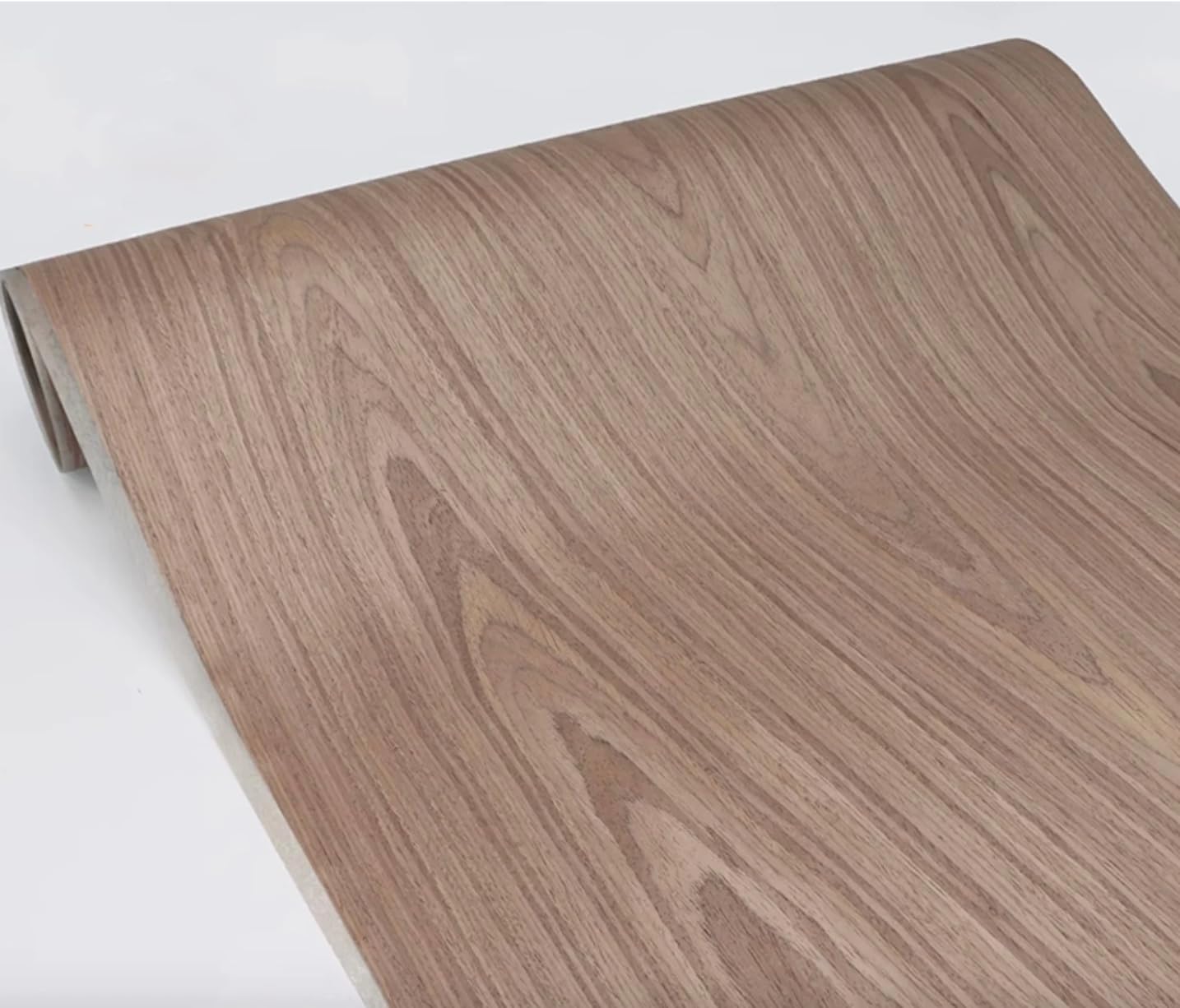 1 feuille de placage en bois de base non tissée avec motif noyer noir - L : 2,5 m - largeur : 58 cm - épaisseur : 0,25 mm