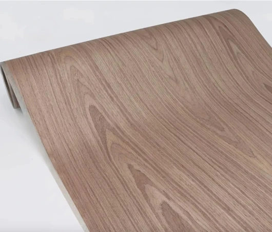 1 feuille de placage en bois de base non tissée avec motif noyer noir - L : 2,5 m - largeur : 58 cm - épaisseur : 0,25 mm