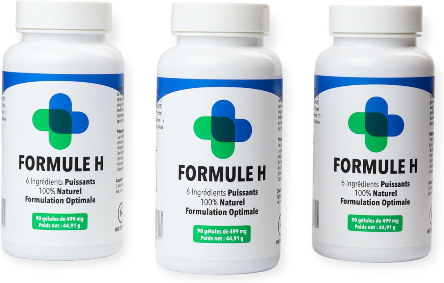 HOLYSTROM - Formule H - Complément Alimentaire Spécial Hémorroïdes - Marron d'Inde, Fragon Petit Houx, Hespéridine - Agit au Cœur du Problème - 3 Flacons de 90 Gélules - 100% Naturel - Made in EU