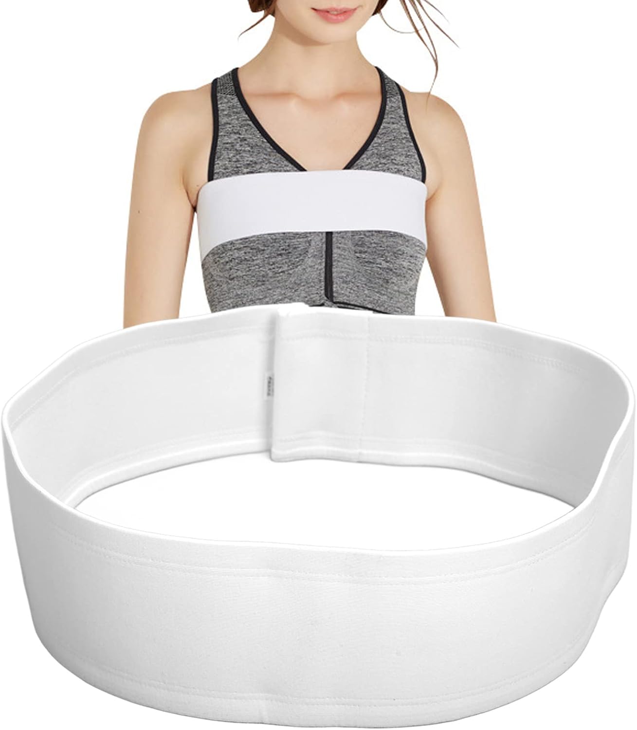 Bande de Soutien du Sein, Bande Stabilisatrice D'implant Mammaire Respirante, Bande de Soutien de Compression D'implant Post-chirurgie, Bande de Soutien de Soutien-gorge de Sport à Fort Impact(M)
