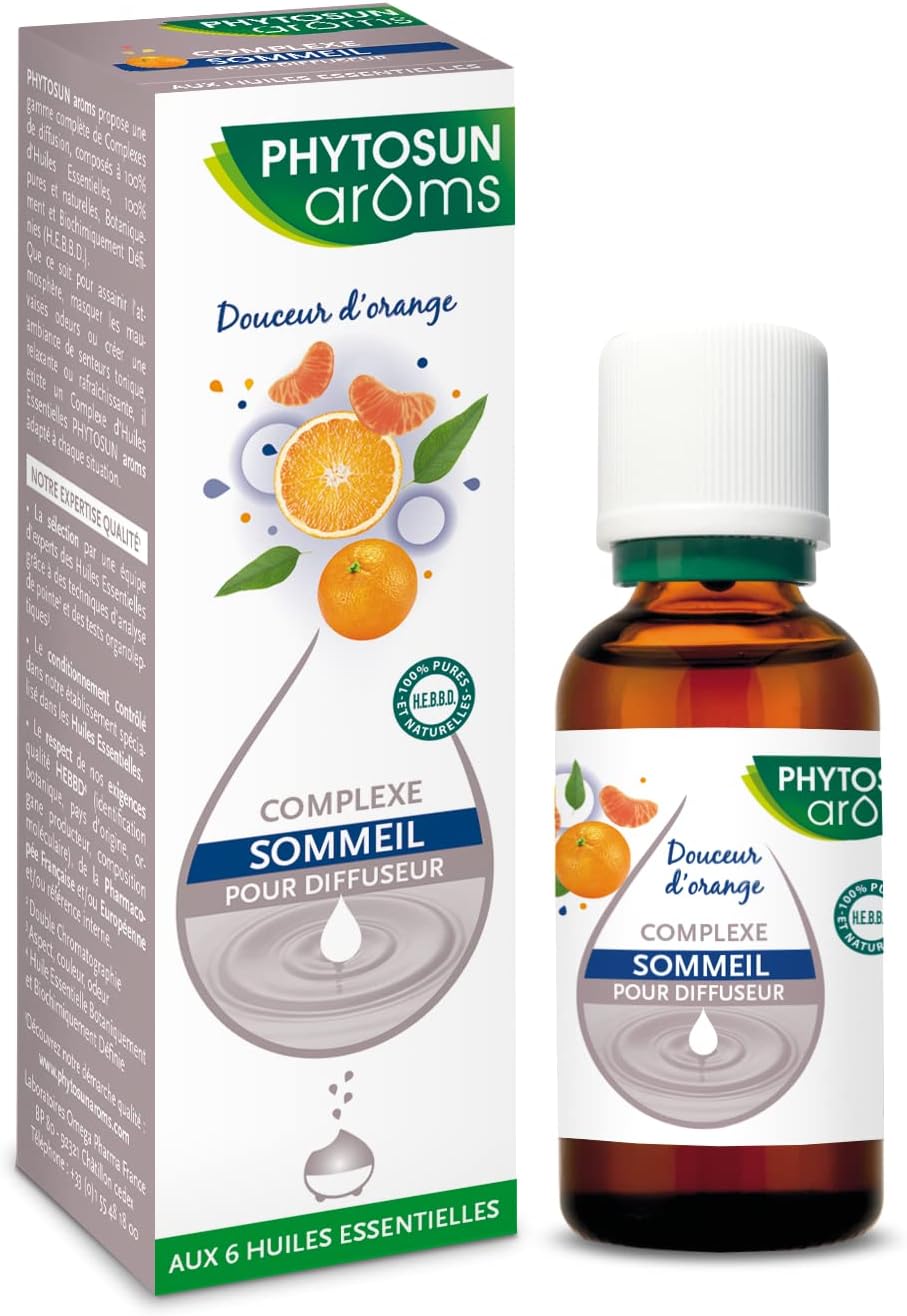 Complexe Sommeil - Huiles pour Diffuseur - Huiles Essentielles pour Diffusion - 30 ml Orange 30 ml (Lot de 1)