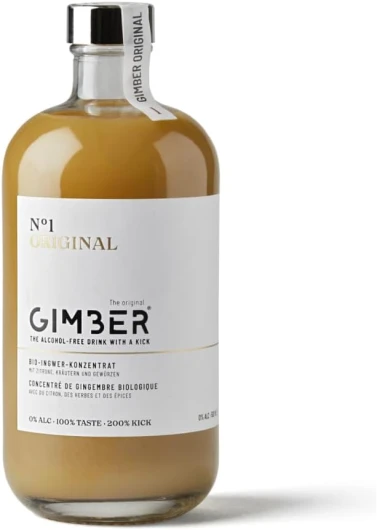 Concentré gingembre bio 500 ml - Boisson sans alcool 100% biologique à base de gingembre, citron & épices - Jus de gingembre délicieux premium