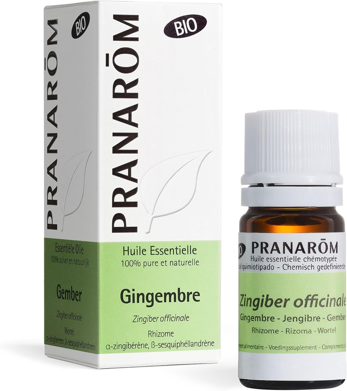 PRANARÔM - Gingembre BIO - Huile Essentielle Chémotypée - Tonique Digestive - 100% Pure Et Naturelle - HECT - 5 ml