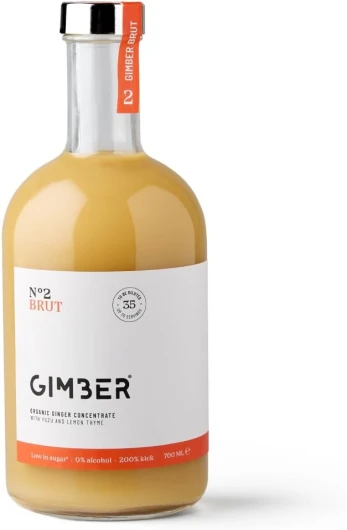N°2 Brut l Jus de Gingembre Bio 700ml l Nouvelle recette l Moins de sucre l Boisson bio sans alcool à base de yuzu & de thym citron