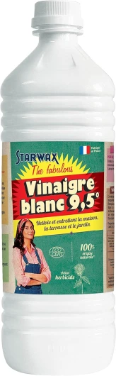 STARWAX Fabulous Vinaigre Blanc 9.5° sans Parfum - 1L - Idéal pour l'Entretien de sa Maison et Son Jardin
