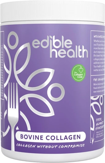 Edible Health - Collagène Hydrolysé en Poudre, Types 1 et 3, Peptides Protéiques, avec 18 Acides Aminés, Pour Peau, Cheveux, Ongles, Os & Articulations, Paleo, Keto, Casher, Halal, 400g, 30 Jours