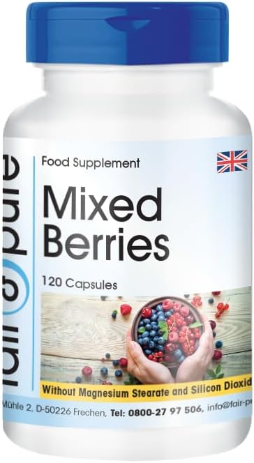 Fair & Pure® - Mélange de baies - 8 baies avec spiruline - végan - multivitamines naturelles - 120 gélules
