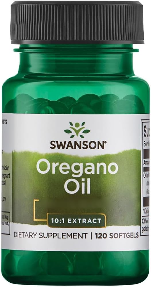 , Oregano Oil (Huile d'Origan), Origanum Vulgare, 150mg, 120 Capsules molles, Hautement Dosé, Testé en Laboratoire, Sans Soja, Sans Gluten, Sans OGM
