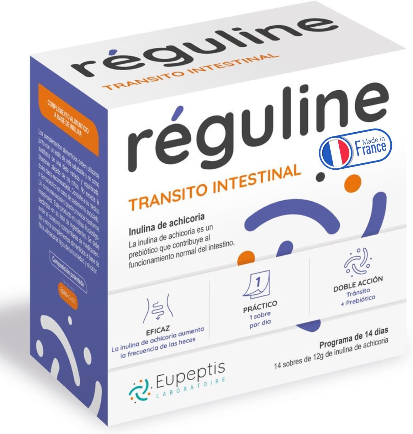 Réguline – Inuline Prébiotique & Fibre Alimentaire Naturelle Soulage Constipation Adulte & Chronique - Inuline De Chicorée, A Digestion Lente – Action Transit & Flore Intestinale – 14 Sachets 12g