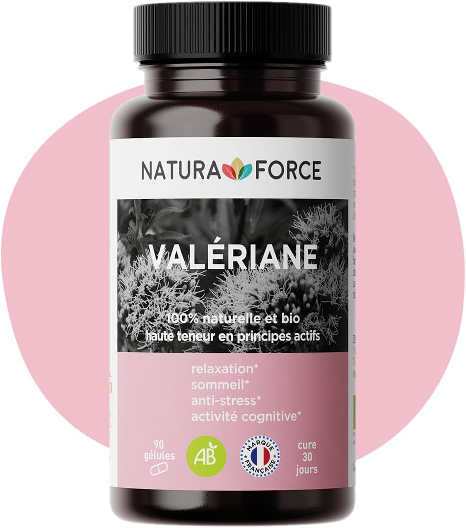 Valériane 100% Biologique - Pur Extrait de Valériane Hautement titré en Acides Valéréniques - Facilite l’Endormissement - Fabriqué en France - 90 Gélules