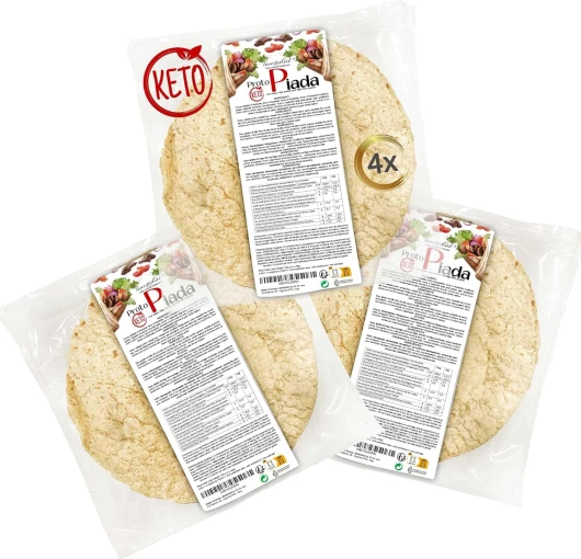 12 Piadinas protéiques Line@diet (3 paquets) - Teneur élevée en protéines - pour la phase 1 - 3 paquets de 4 piadines de 40 g