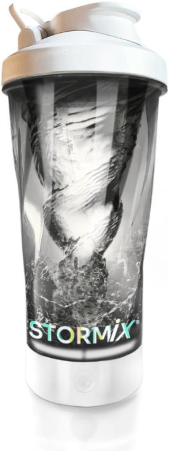 Shaker éléctrique｜Mélangeur Haute Qualité, Texture Onctueuse｜Préparation Homogène pour protéines,pré Workout｜Contenance 600ml｜Tritan & ABS, sans BPA｜Faible Volume Sonore｜Rechargeable USB