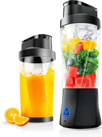 OYLCDI Mini Blender Smoothie Sans Fil, Mixeur Blender Portable -Gobelet à Jus 700 ml - Batterie de 6000 mAh - Sans BPA - Rechargeable Mixe Smoothies pour Glace, Fruits,Shakes et Glaçons