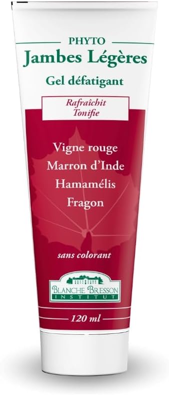 BLANCHE BRESSON - Gel Froid Phyto Jambes Légères - Anti-Fatigue pour Lutter Contre les sensations de Jambes Lourdes, Tonifie, Rafraîchit, Massage Circulaire, Apaise - 120 ml - Fabriqué en France