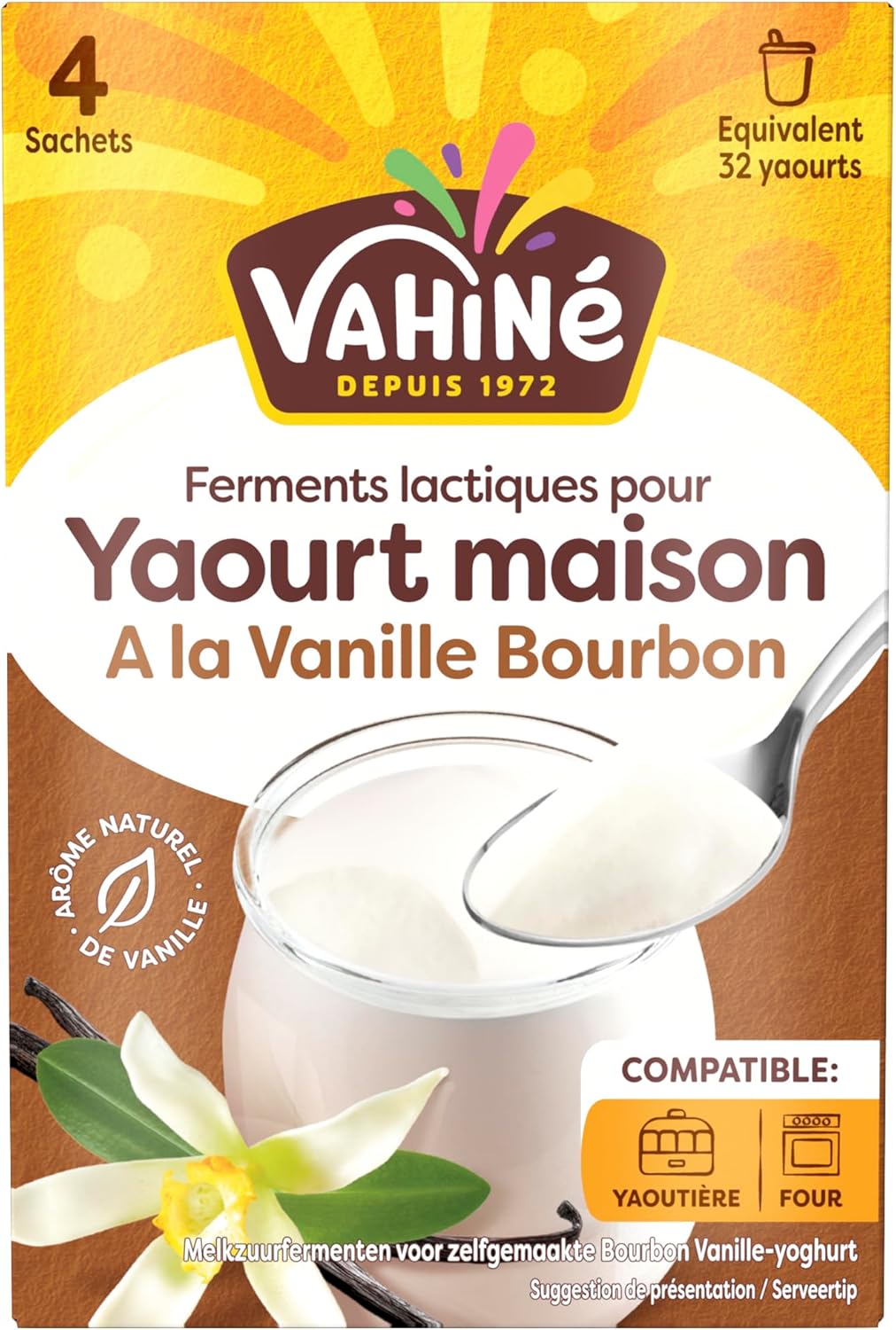 VAHINÉ - Ferments Vanille pour Yaourts 4 x 5 g
