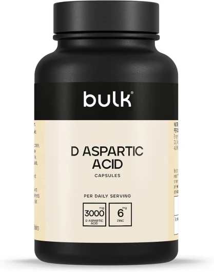 Capsules d'acide aspartique D pur, 750 mg, paquet de 120, l'emballage peut varier