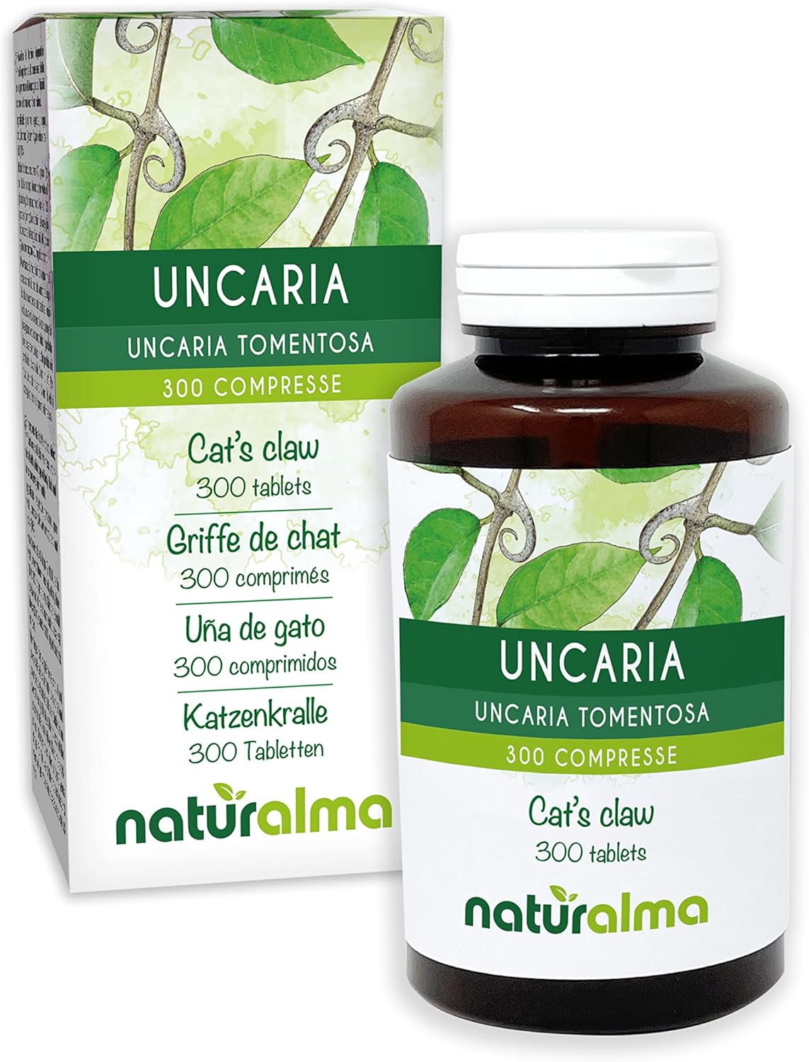 Griffe de chat (Uncaria tomentosa) écorce Naturalma - 150 g - 300 comprimés - Complément alimentaire - Naturel et Végétalien