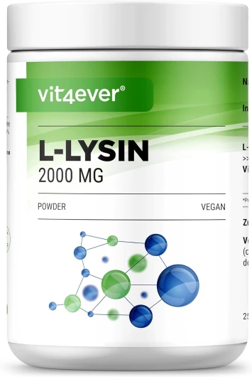L-Lysine en poudre - 500g granulés - Bonne solubilité - Lysine HCL issue de fermentation végétale - Vegan - Vit4ever