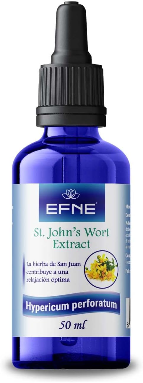 Millepertuis (Hypericum Perforatum) - Millepertuis - Extrait liquide en gouttes - 50ML - Approvisionnement de 33 jours (1,5 ml par jour - 30 gouttes par jour) - Végétalien - Détente optimale - EFNE