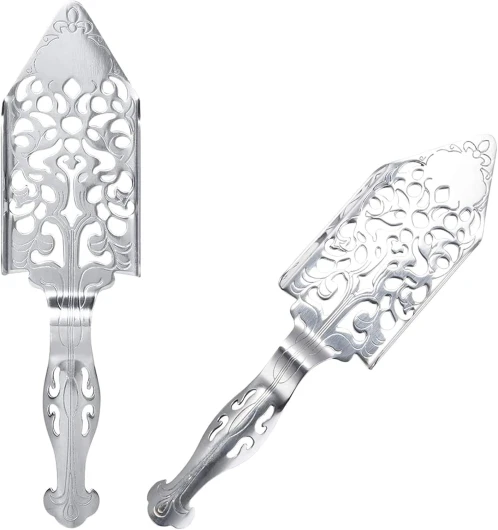 Anawakia Lot de 2 Cuillère à absinthe en acier inoxydable Spoon Filtre à boire en verre de barre à cocktail en acier inoxydable