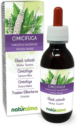Actée à grappe (Cimicifuga racemosa ou Actaea racemosa) rhizomes Teinture Mère sans alcool Naturalma - Extrait liquide gouttes 120 ml - Complément alimentaire - Végétalien ou végan Sans alcool 120 ml (Lot de 1)