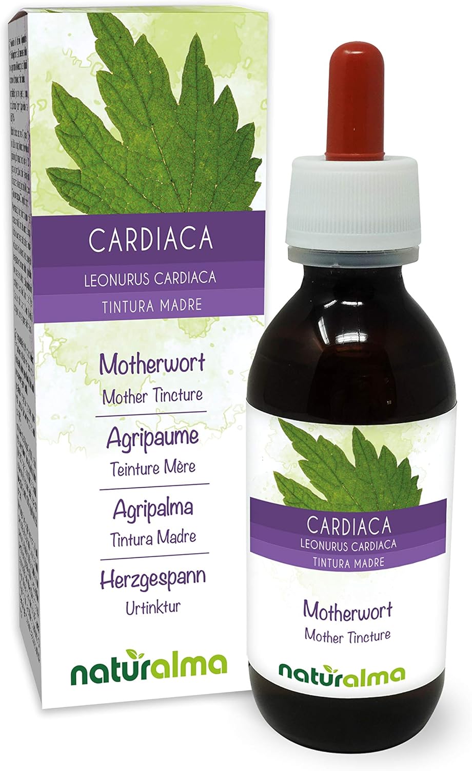 Agripaume ou Cardiaque (Leonurus cardiaca) herbe avec fleurs Teinture Mère sans alcool Naturalma - Extrait liquide gouttes 120 ml - Complément alimentaire - Végétalien ou végan Sans alcool 120 ml (Lot de 1)