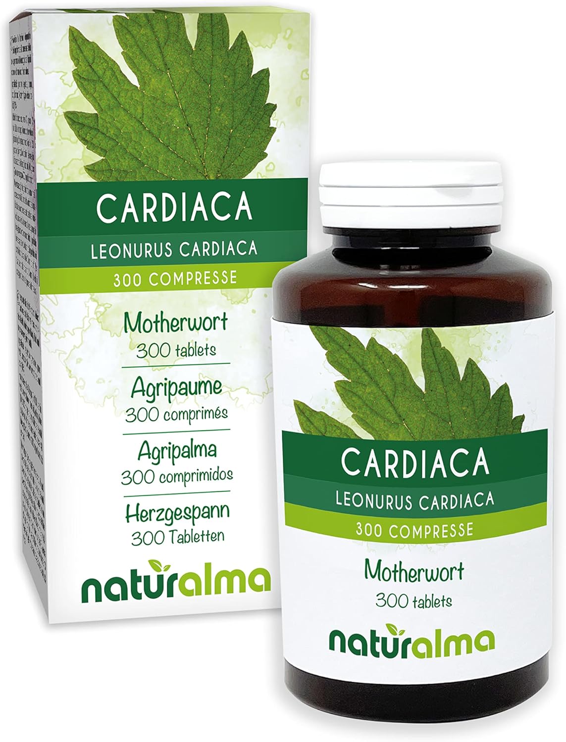 Agripaume ou Cardiaque (Leonurus cardiaca) herbe avec fleurs Naturalma - 150 g - 300 comprimés - Complément alimentaire - Naturel et Végétalien