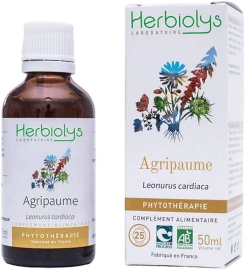 Herbiolys - Extrait De Plantes Fraîches Bio - Agripaume (Leonorus cardiaca) - Cardio-vasculaire - Phytothérapie Bio - 50 ml Agripaume 50 ml (Lot de 1)